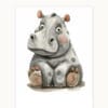 Hippo WB0957 3 Картина за детска стая с хипопотамче 2