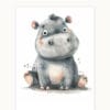 Hippo WB0958 3 Картина за детска стая с хипопотамче