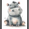 Hippo WB0958 6 Картина за детска стая с хипопотамче