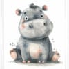 Hippo WB0958 7 Картина за детска стая с хипопотамче