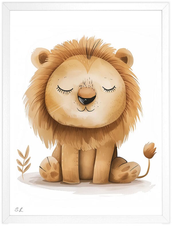 Lion WB0955 8 Картина за детска стая с лъвче