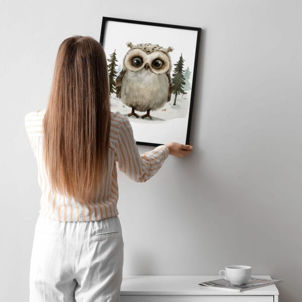 Owl WB0914 10 Картина за детска стая с бухалче 4