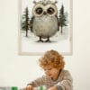 Owl WB0914 14 Картина за детска стая с бухалче 4