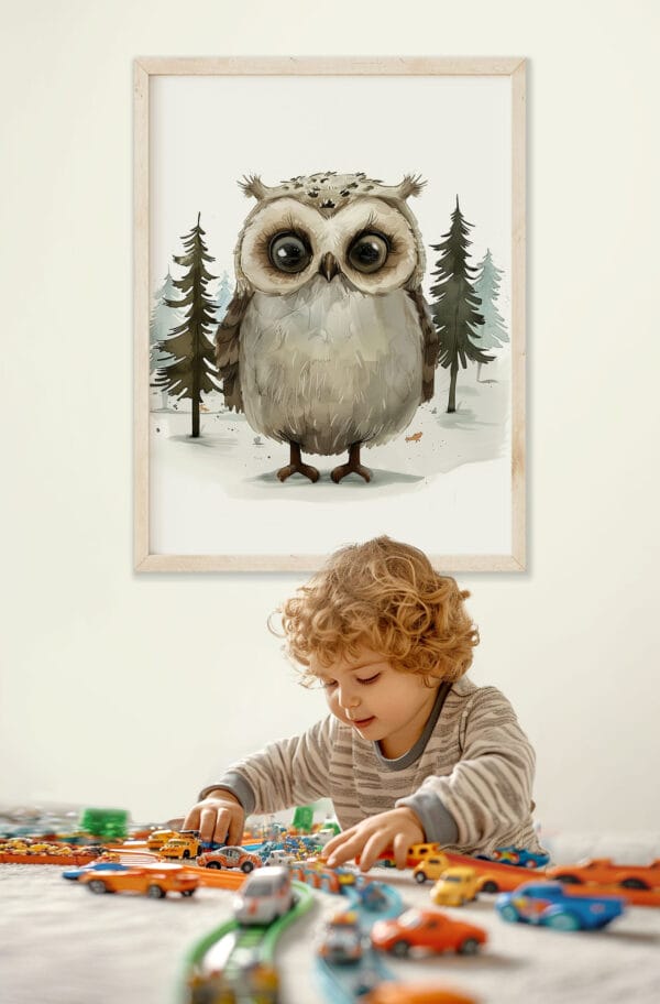 Owl WB0914 14 Картина за детска стая с бухалче 4