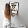 Raccoon WB0936 10 Картина за детска стая с енотче