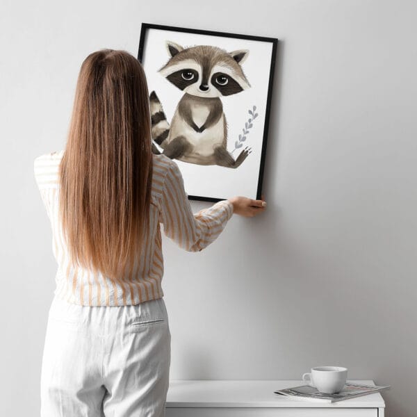 Raccoon WB0936 10 Картина за детска стая с енотче