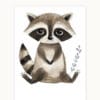 Raccoon WB0936 3 Картина за детска стая с енотче