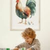 Rooster WB0930 14 Картина за детска стая с петленце