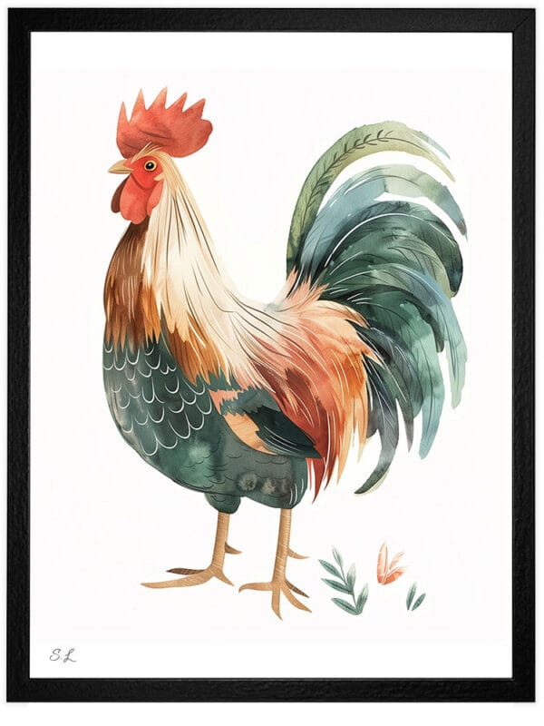 Rooster WB0930 6 Картина за детска стая с петленце
