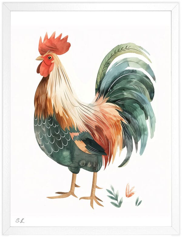 Rooster WB0930 7 Картина за детска стая с петленце