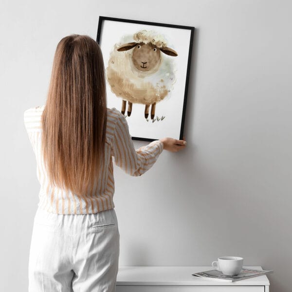 Sheep WB0929 10 Картина за детска стая с овчица 2