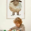 Sheep WB0929 14 Картина за детска стая с овчица 2