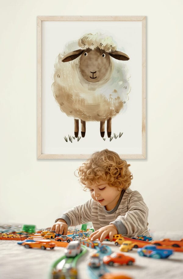 Sheep WB0929 14 Картина за детска стая с овчица 2