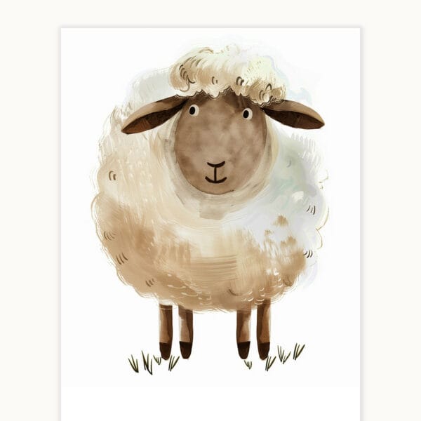 Sheep WB0929 3 Картина за детска стая с овчица 2