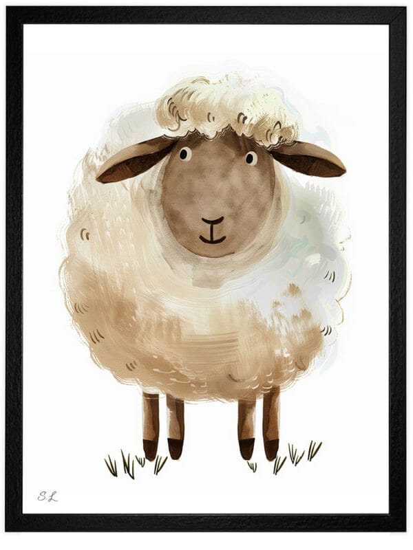 Sheep WB0929 6 Картина за детска стая с овчица 2