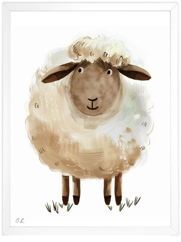Sheep WB0929 7 Картина за детска стая с овчица 2