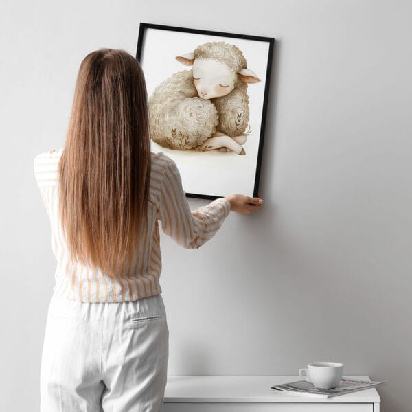 Sheep WB0942 10 Картина за детска стая с овчица