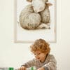 Sheep WB0942 14 Картина за детска стая с овчица
