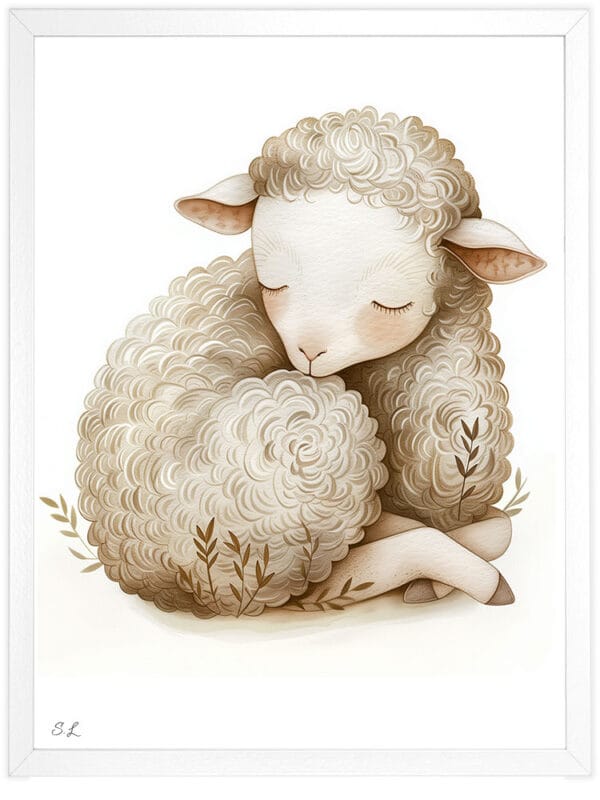 Sheep WB0942 7 Картина за детска стая с овчица