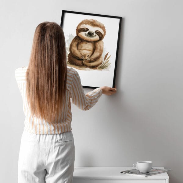 Sloth WB0941 10 Картина за детска стая с ленивец