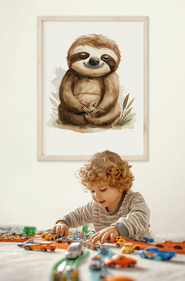 Sloth WB0941 14 Картина за детска стая с ленивец