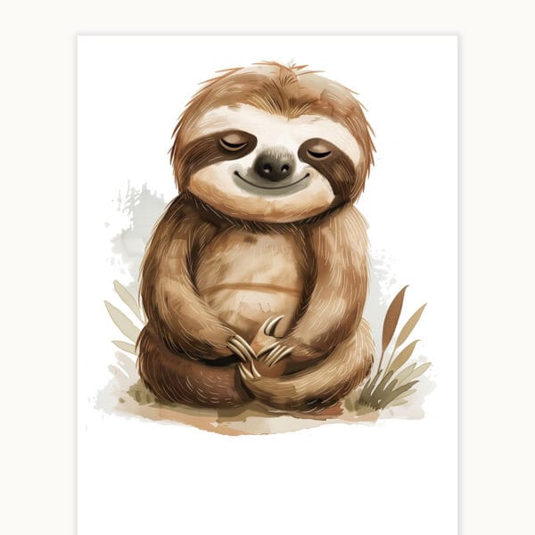 Sloth WB0941 3 Картина за детска стая с ленивец