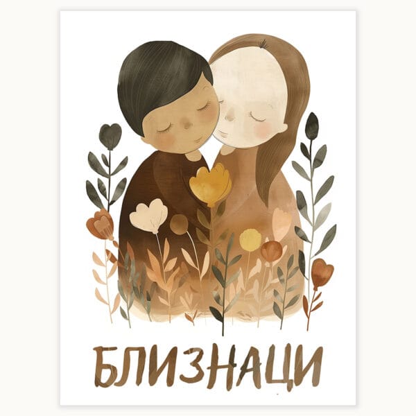 Картина за детска стая със зодия Близнаци 4