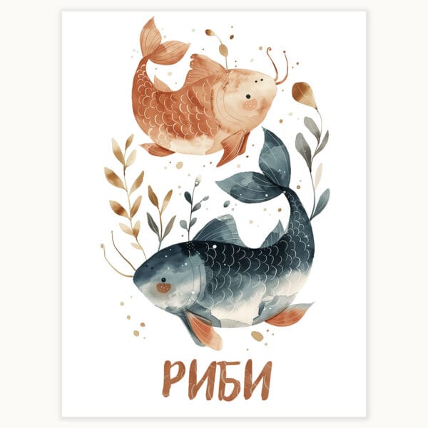 WB0791 ribi 1 Картина за детска стая със зодия Риби 4