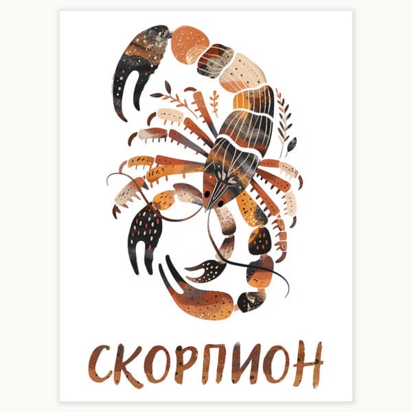 Картина за детска стая със зодия Скорпион 3