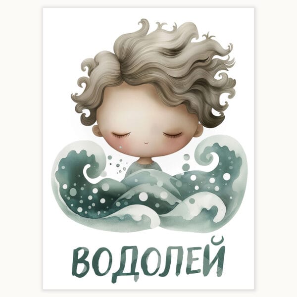 Картина за детска стая със зодия Водолей 6