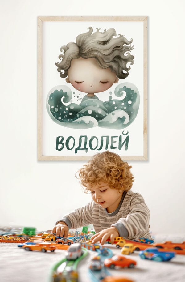 Картина за детска стая със зодия Водолей 6