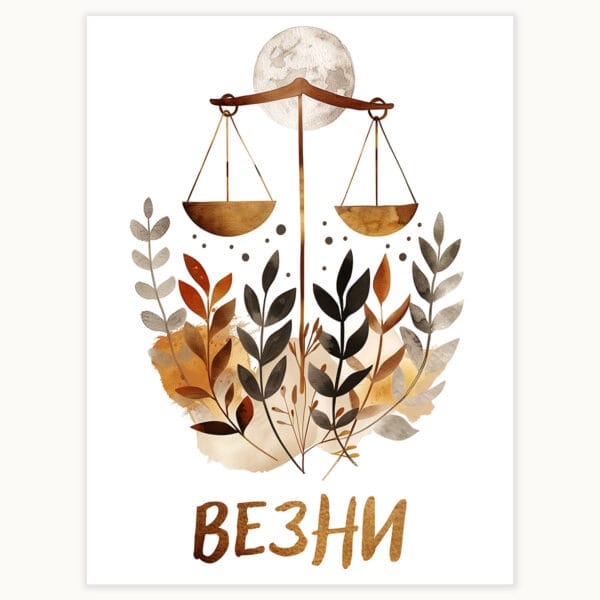 Картина за детска стая със зодия Везни 4