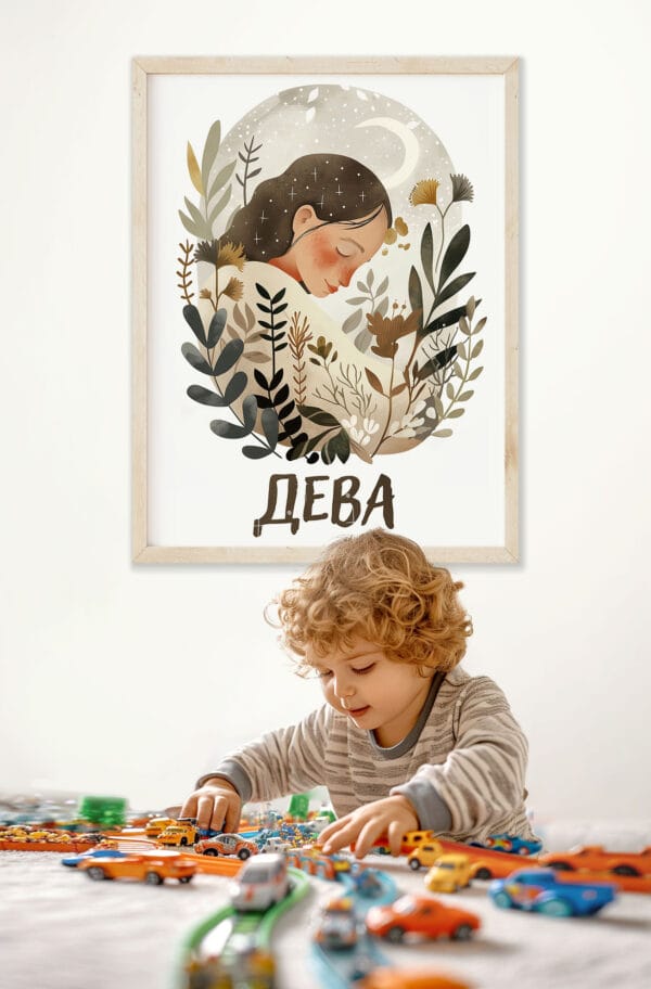 Картина за детска стая със зодия Дева 3