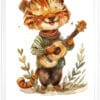 WB0982 8 Картина за детска стая тигърче с китара