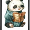 Картина за детска стая  с пандичка с книжка