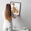 Картина за детска стая с динозавър Велоцираптор