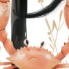 Детайл: едната голяма клешна на рака, светла и с бели петна, до черната буква Р Детайл: едната голяма клешна на рака, светла и с бели петна, до черната буква Р