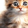 Детайл: светла пухкава гръд с дълги бели косми и кафяво-сиви райета