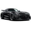 Постер черен Mercedes-AMG GT R: ниско спортно купе с голямо задно крило на бял фон Постер черен Mercedes-AMG GT R: ниско спортно купе с голямо задно крило на бял фон