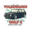 Постер Volkswagen Golf 2: тъмна кола с кръгли фарове пред слънчеви лъчи Постер Volkswagen Golf 2: тъмна кола с кръгли фарове пред слънчеви лъчи